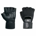 Bsc Preferred Mesh Material Handling Fingerless Gloves w/ Wrist Strap - Large, 2PK S-6776L